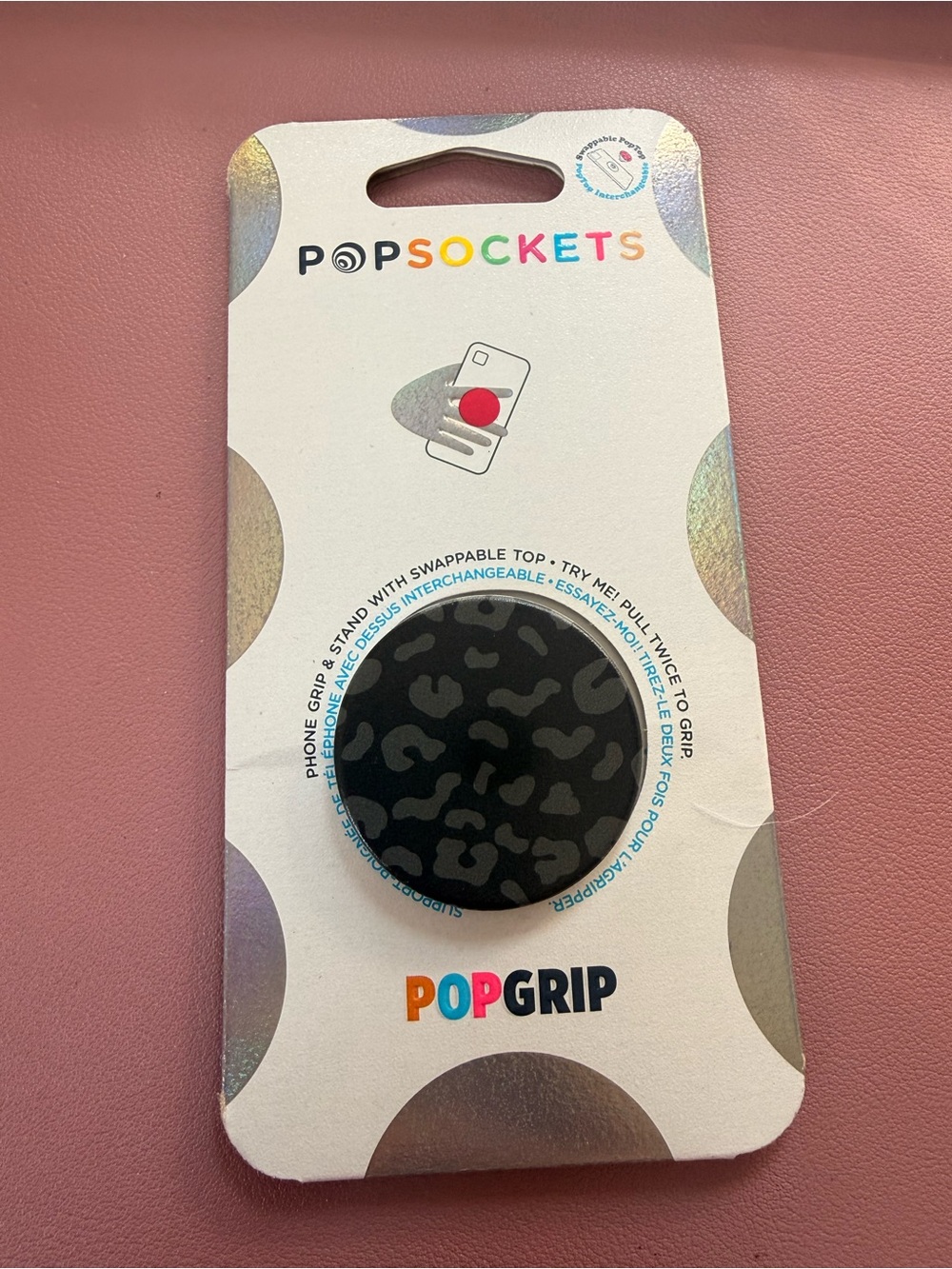 PopSocket PopGrip Phone Grip in White with Teal Accents